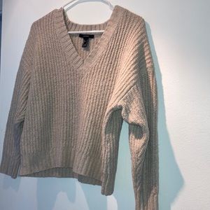Knitted beige sweater